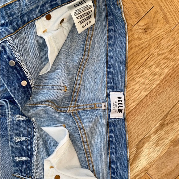 AGOLDE JAMIE HIGH RISE LIGHT WASH JEANS